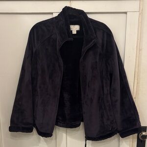 GreenTea Women's Dark Gray Teddy Jacket